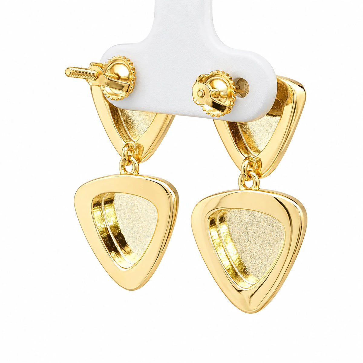 Golden Triangle Drop Earrings