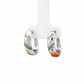 Turquoise Sunset Silver Hoop Earrings