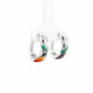 Turquoise Sunset Silver Hoop Earrings