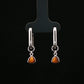 Amber Drop Rectangle Hoop Earrings