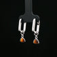 Amber Drop Rectangle Hoop Earrings
