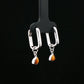 Amber Drop Rectangle Hoop Earrings