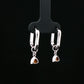 Amber Drop Rectangle Hoop Earrings