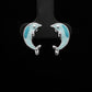 Ocean Dolphin Blue Stud Earrings