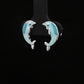 Ocean Dolphin Blue Stud Earrings