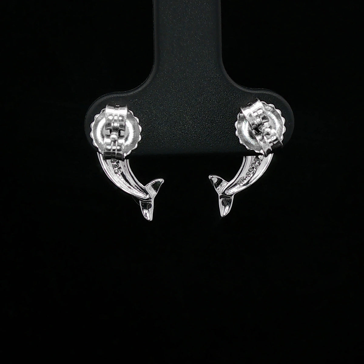 Ocean Dolphin Blue Stud Earrings