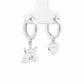 Pink Heart & Rainbow Charm Hoop Earrings