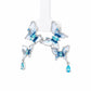 Blue Butterfly Crystal Drop Earrings