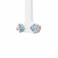 Ocean Shell Silver Stud Earrings