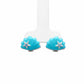 Blue Shell Starfish Stud Earrings