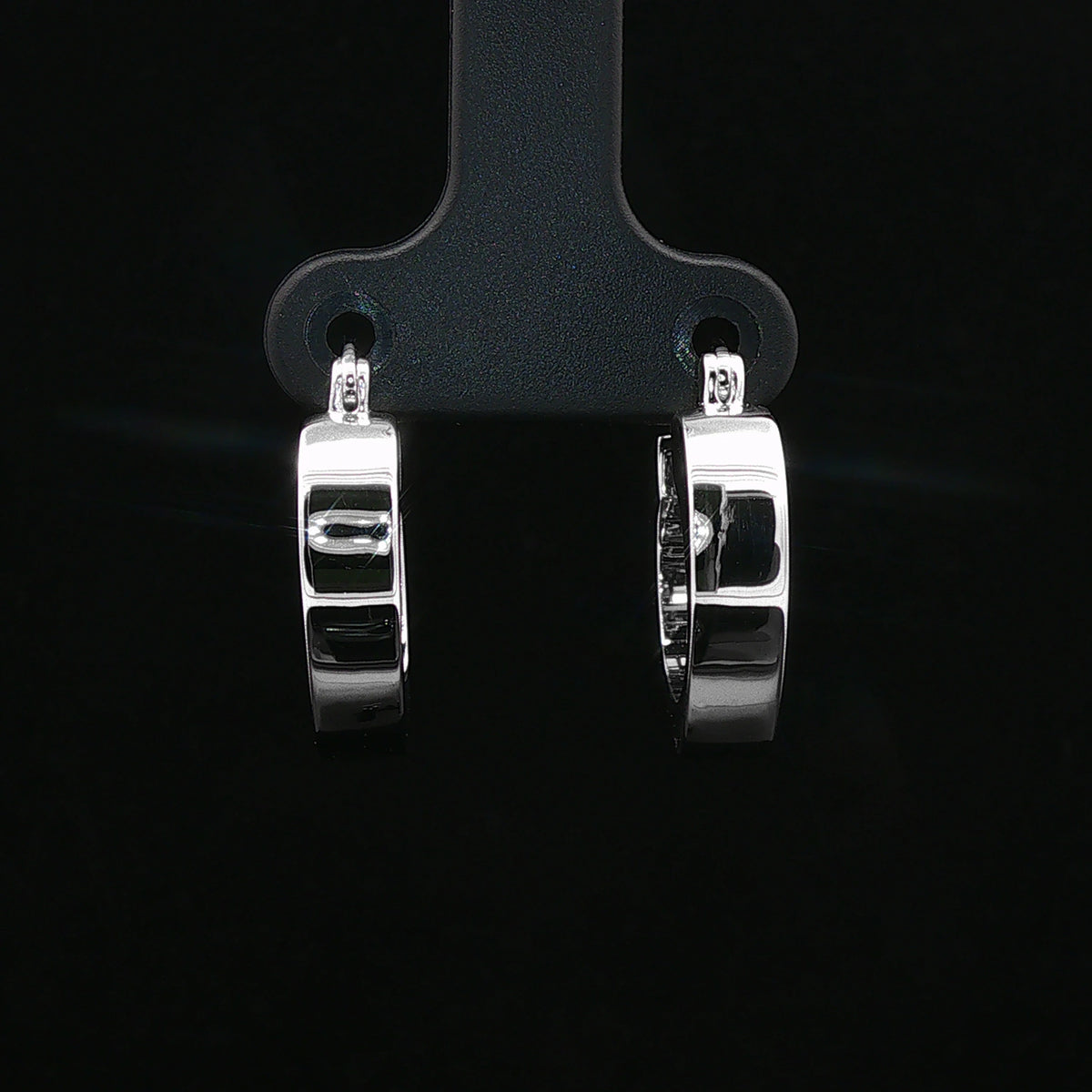 925 Silver Heart Hoop Earrings