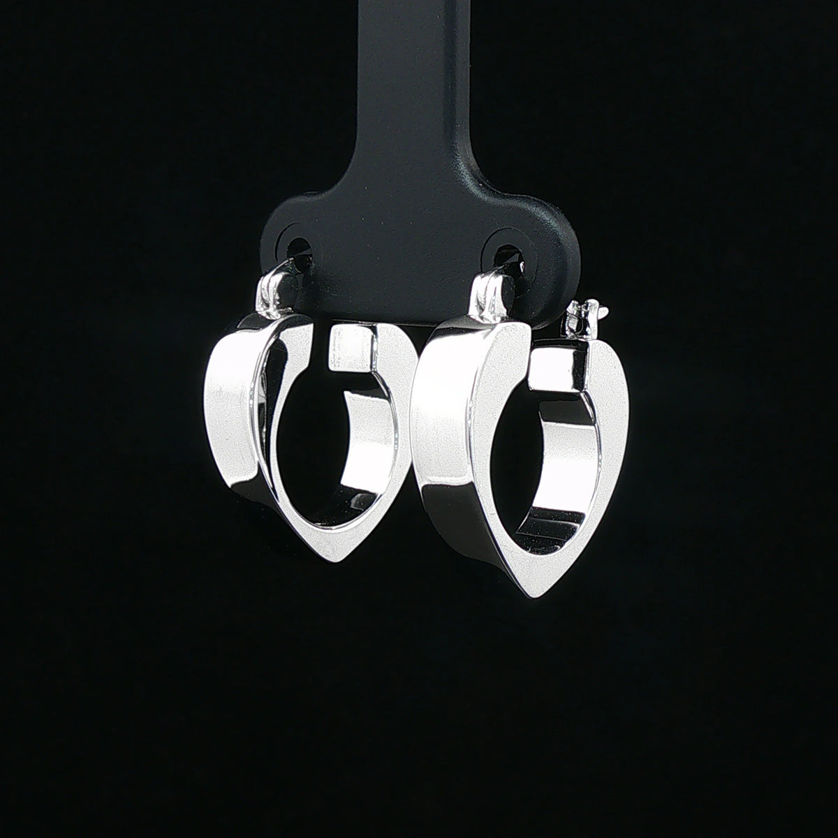 925 Silver Heart Hoop Earrings