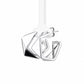 Geometric Black & White Silver Hoop Earrings