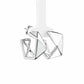 Geometric Black & White Silver Hoop Earrings