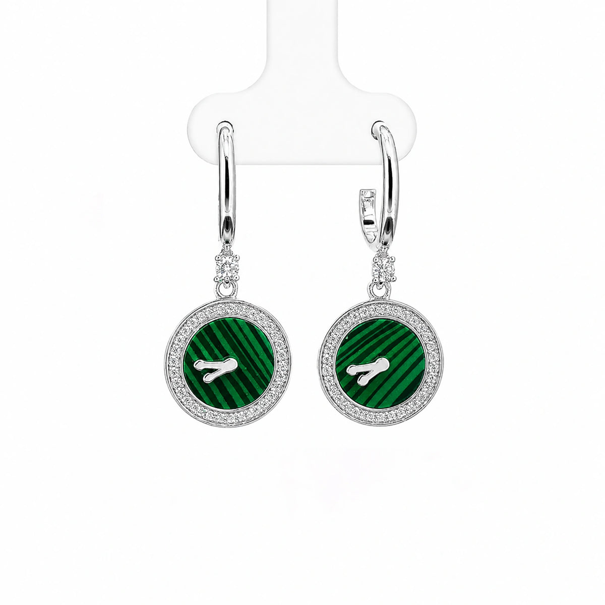 Silver Cushion Spark Stud Earrings