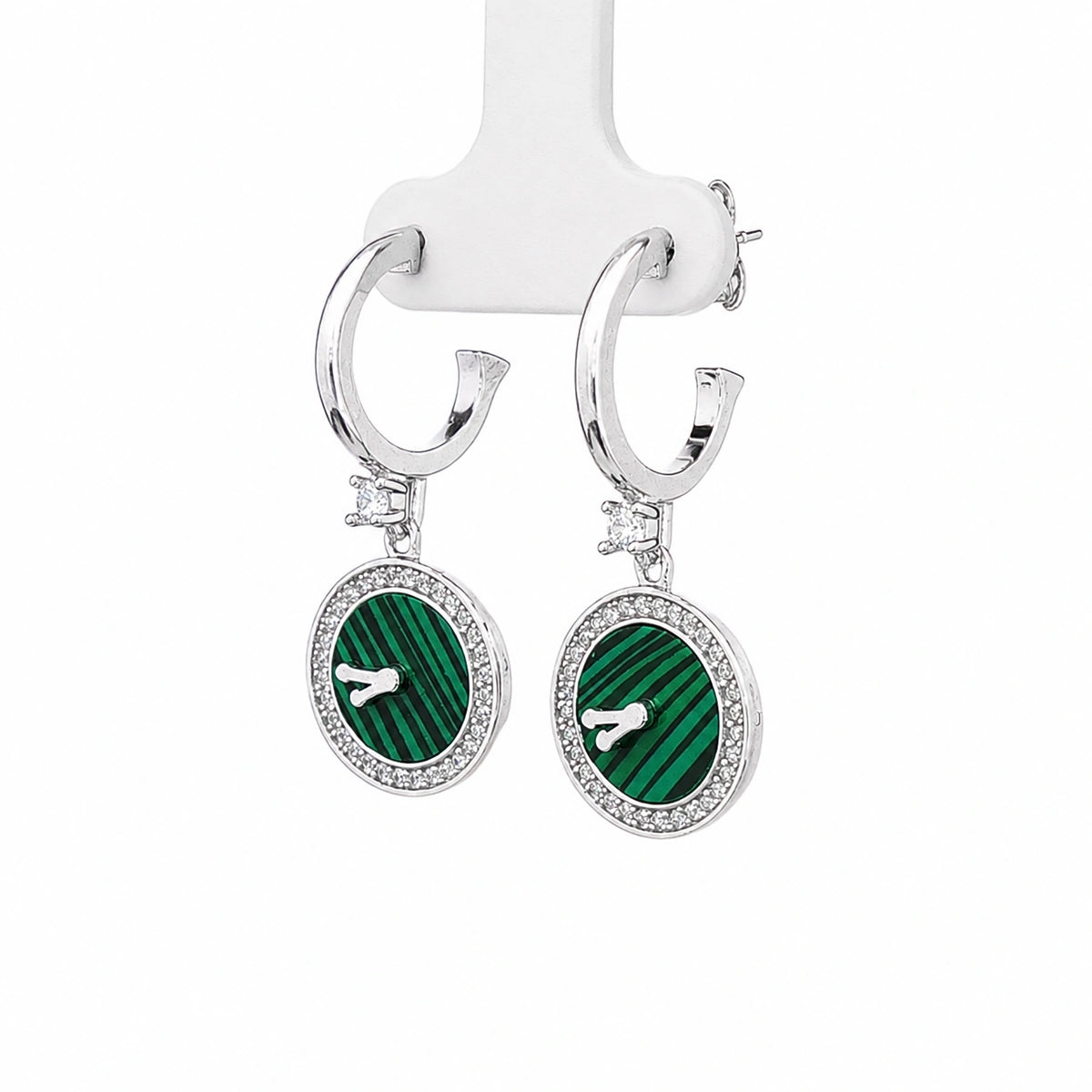 Silver Cushion Spark Stud Earrings
