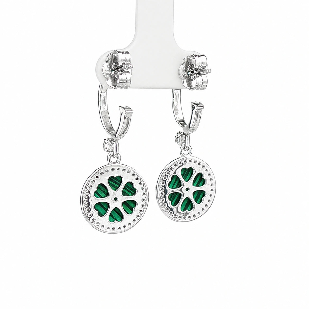 Silver Cushion Spark Stud Earrings