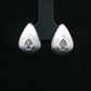 Silver Dewdrop Crystal Stud Earrings