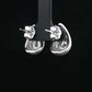 Silver Dewdrop Crystal Stud Earrings