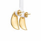 Two-Tone Teardrop Stud Earrings
