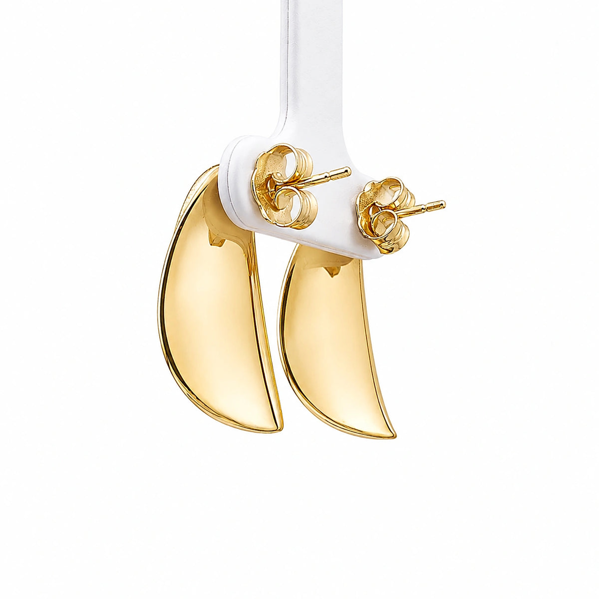 Two-Tone Teardrop Stud Earrings