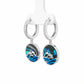 Ocean Dolphin Mother of Pearl Hoop Earrings