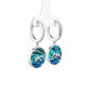 Ocean Dolphin Mother of Pearl Hoop Earrings
