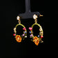 Garden Bloom Floral Hoop Earrings