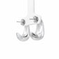 Chunky Silver Huggie Hoop Earrings
