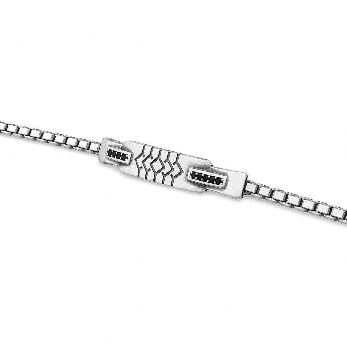 Alencia Geo Noir 925 Sterling Silver Bracelet