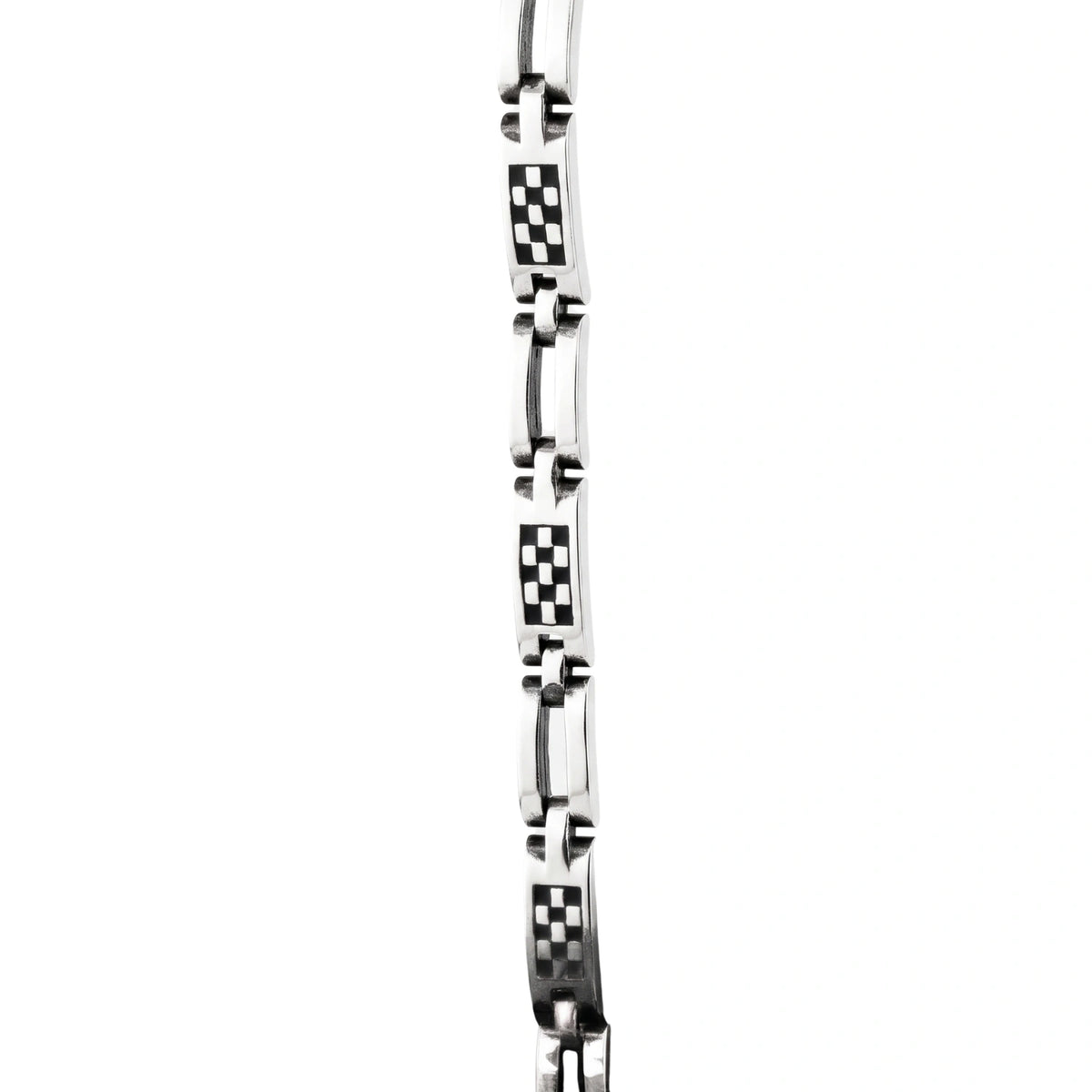 Alencia Checkmate Link 925 Sterling Silver Bracelet