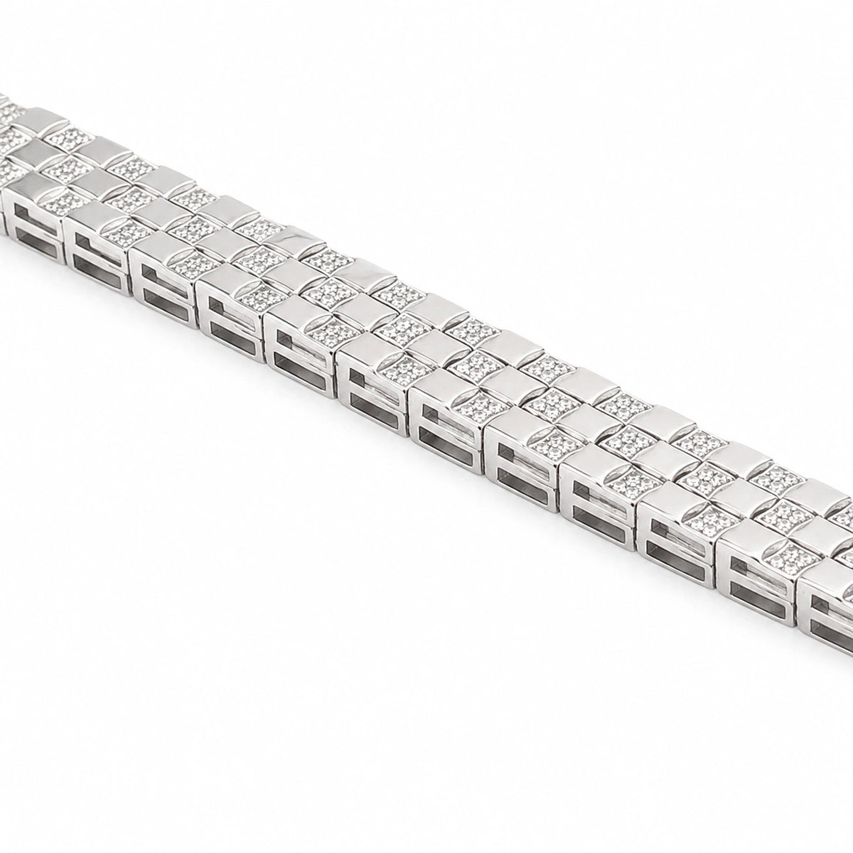 Alencia Luxe Grid 925 Sterling Silver Bracelet