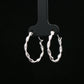 Twisted Rope Silver Hoop Earrings