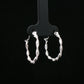 Twisted Rope Silver Hoop Earrings