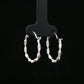 Twisted Rope Silver Hoop Earrings