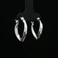 Silver Dual-Line Hoop Earrings