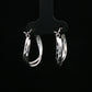 Silver Dual-Line Hoop Earrings