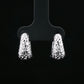 Silver Filigree Huggie Hoop Earrings