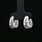 Silver Filigree Huggie Hoop Earrings