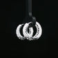 Silver Filigree Huggie Hoop Earrings