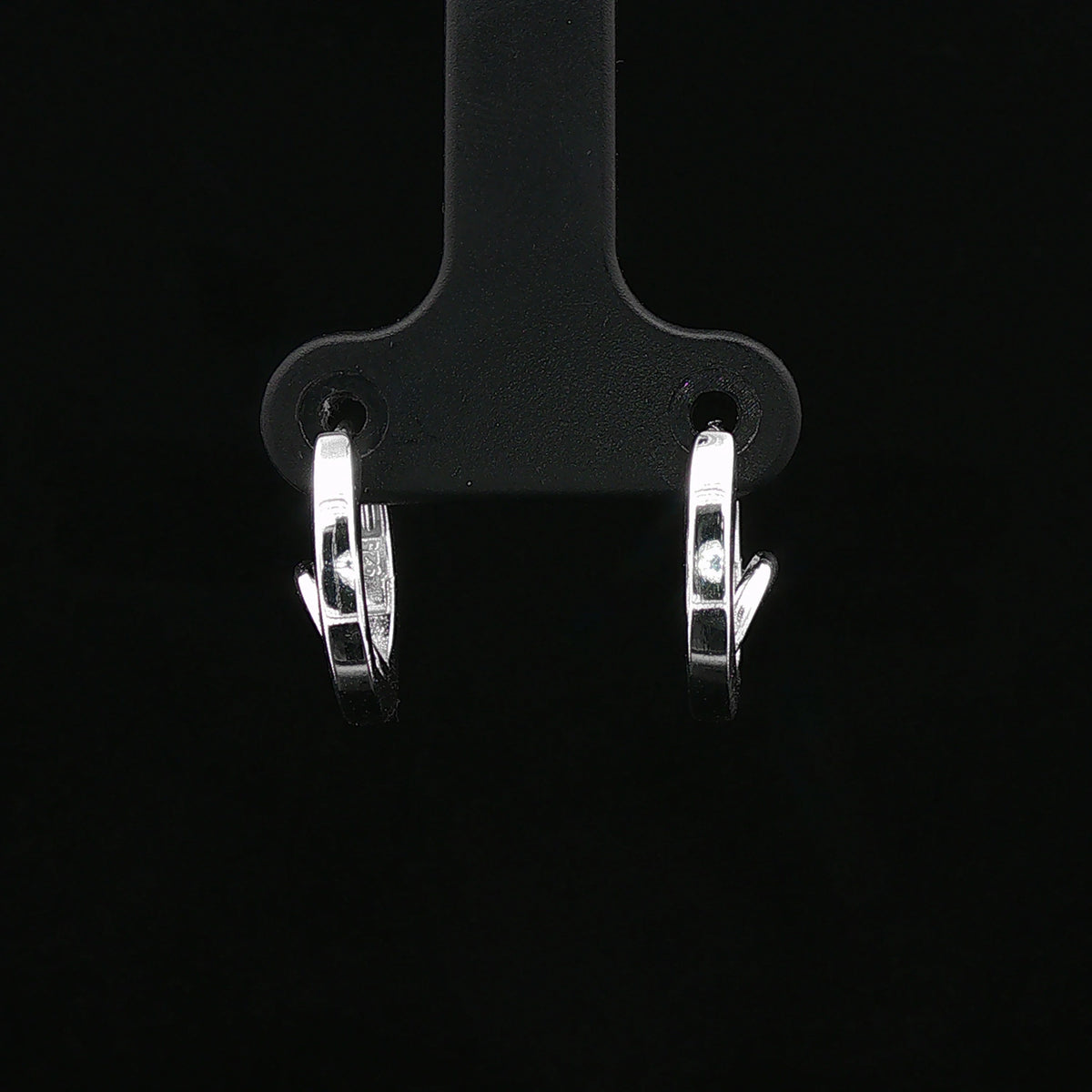 Silver Swirl Hoop Earrings