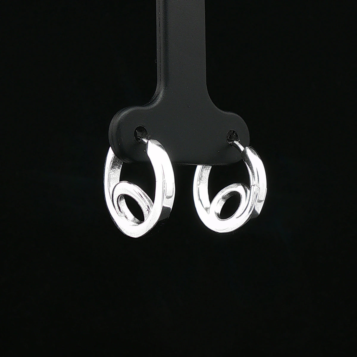 Silver Swirl Hoop Earrings