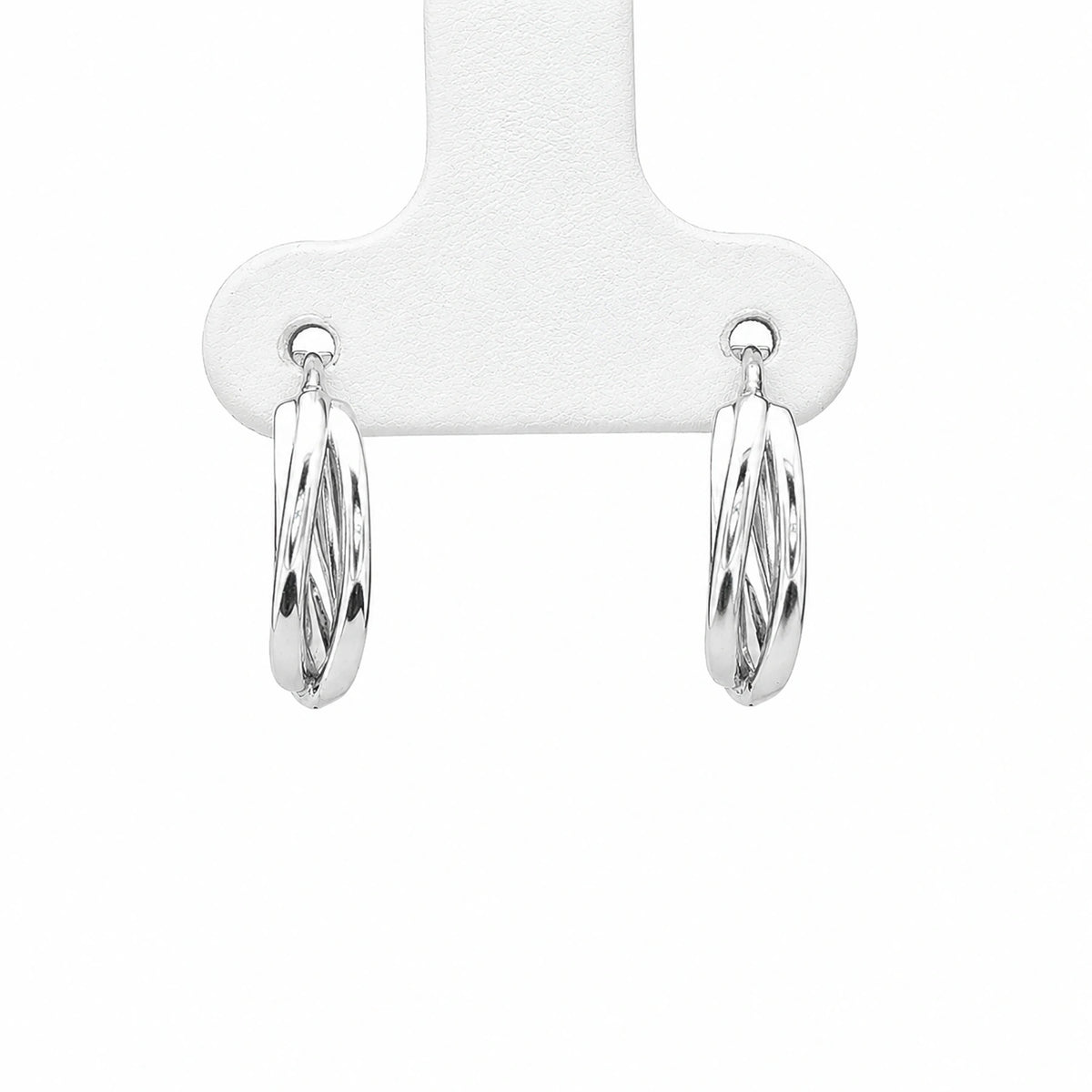 Silver Twisted Hoop Earrings
