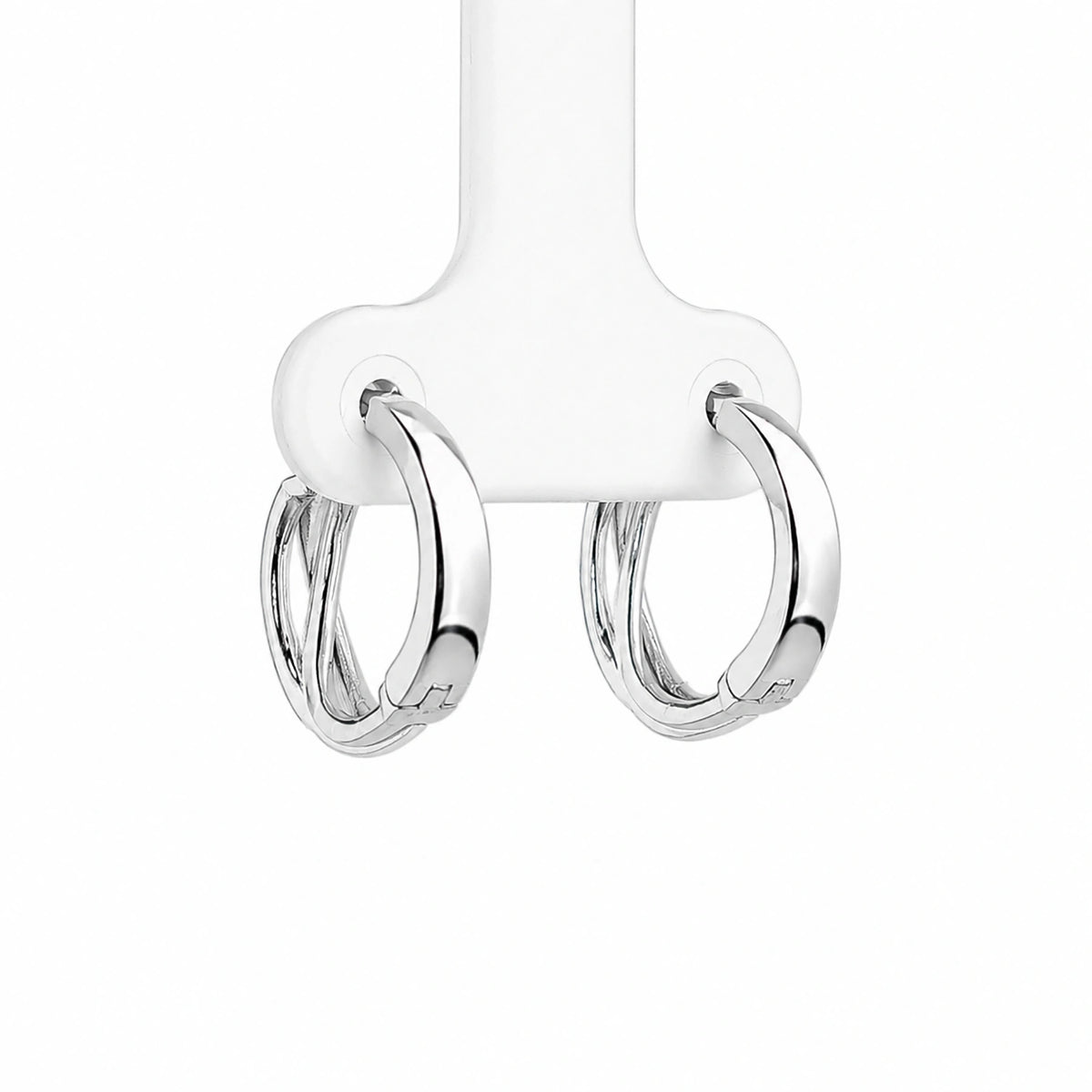 Silver Twisted Hoop Earrings