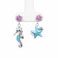 Ocean Charm Seahorse & Starfish Drop Earrings