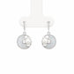 Silver Pearl Bloom Drop Earrings