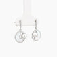 Silver Pearl Bloom Drop Earrings