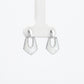 Geometric Shield Silver Drop Earrings
