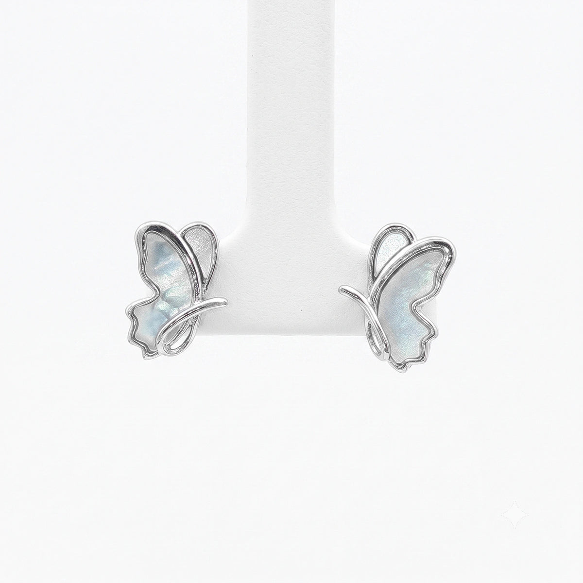 Butterfly Silver Stud Earrings