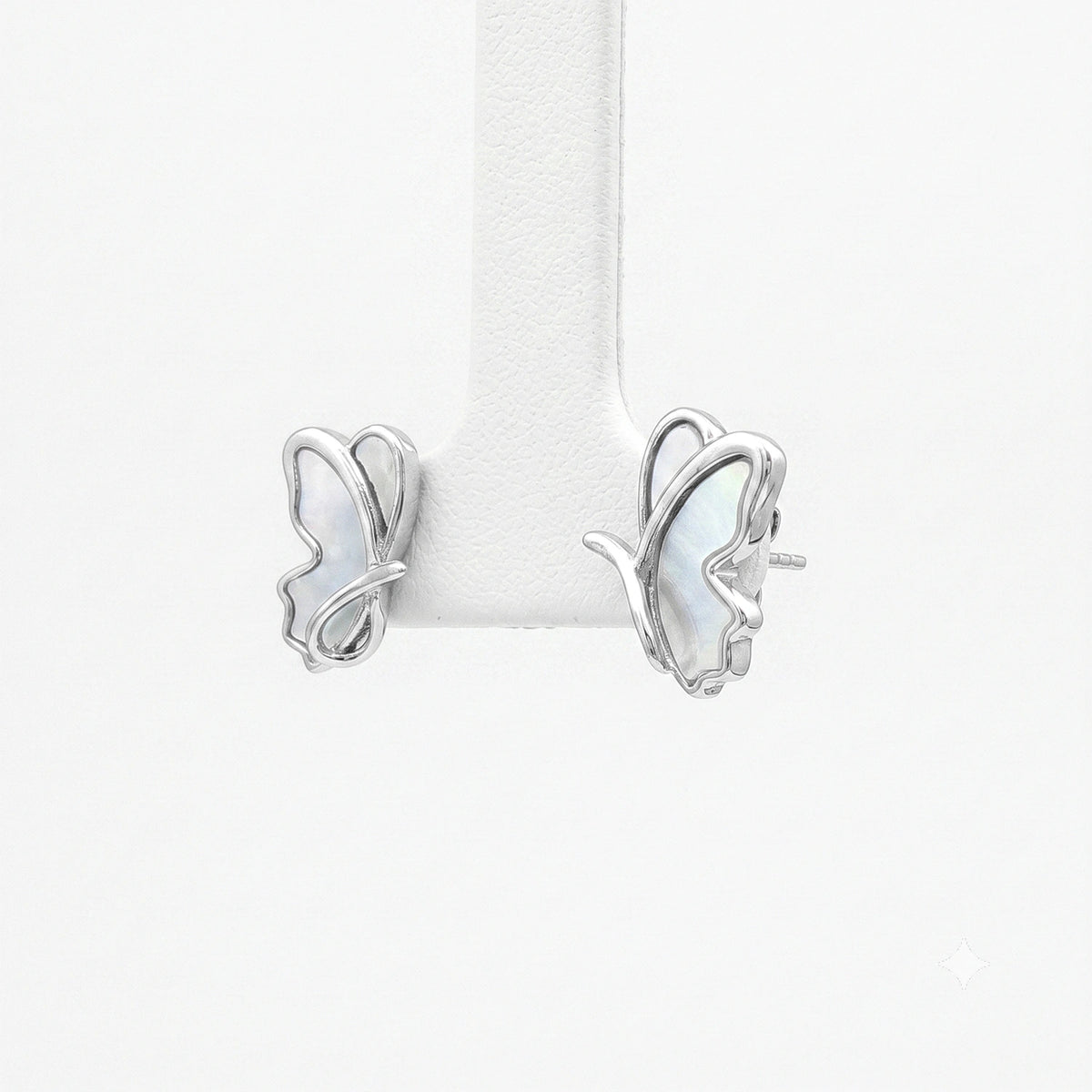 Butterfly Silver Stud Earrings
